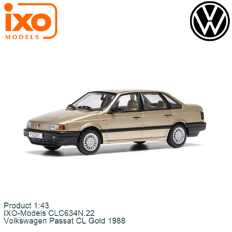 Product 1:43 | IXO-Models CLC634N.22 | Volkswagen Passat CL Gold 1988