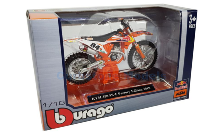 Product 1:18 | Bburago 18-51081 | KTM Factory Racing 450 SX 2018 #84 - J.Herlings