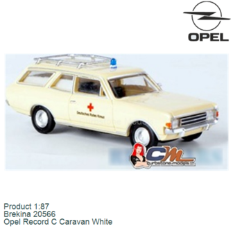 Product 1:87 | Brekina 20566 | Opel Record C Caravan White