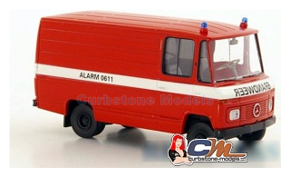 Product 1:87 | Brekina 36805 | Mercedes Benz L408 Box Wagon Rood / Wit