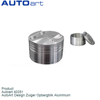 Product  | Autoart 40251 | AutoArt Design Zuiger Opbergblik Aluminium