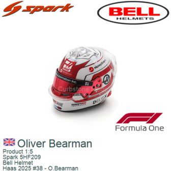 Product 1:5 | Spark 5HF209 | Bell Helmet | Haas 2025 #38 - O.Bearman