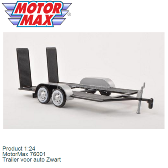 Product 1:24 | MotorMax 76001 | Trailer voor auto Zwart