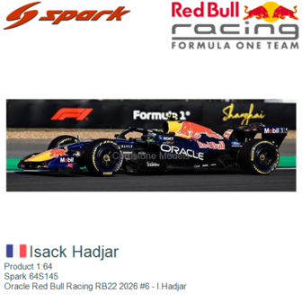 Product 1:64 | Spark 64S145 | Oracle Red Bull Racing RB22 2026 #6 - I.Hadjar