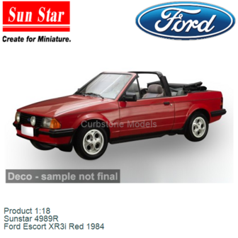 Product 1:18 | Sunstar 4989R | Ford Escort XR3i Red 1984