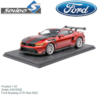 Product 1:43 | Solido S4318302 | Ford Mustang GTD Red 2025