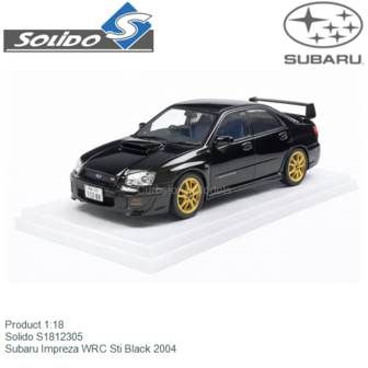 Product 1:18 | Solido S1812305 | Subaru Impreza WRC Sti Black 2004