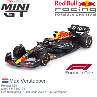 Product 1:64 | MiniGT MGT00724 | Red Bull Racing RB19 Honda 2023 #1 - M.Verstappen