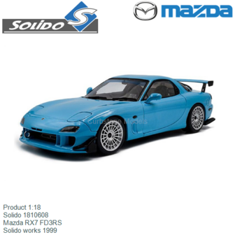 Product 1:18 | Solido 1810608 | Mazda RX7 FD3RS | Solido works 1999