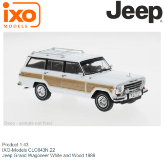 Product 1:43 | IXO-Models CLC643N.22 | Jeep Grand Wagoneer White and Wood 1989