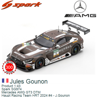 Product 1:43 | Spark SG974 | Mercedes AMG GT3 DTM | Haupt Racing Team HRT 2024 #4 - J.Gounon