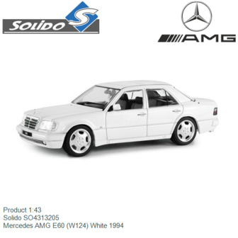 Product 1:43 | Solido SO4313205 | Mercedes AMG E60 (W124) White 1994
