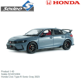 Product 1:43 | Solido SO4314304 | Honda Civic Type-R Sonic Gray 2023