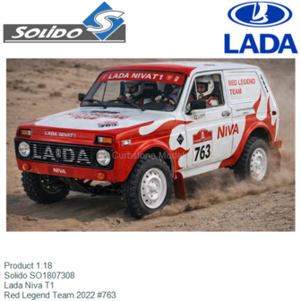 Product 1:18 | Solido SO1807308 | Lada Niva T1 | Red Legend Team 2022 #763