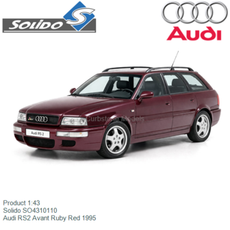 Product 1:43 | Solido SO4310110 | Audi RS2 Avant Ruby Red 1995