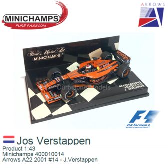 Product 1:43 | Minichamps 400010014 | Arrows A22 2001 #14 - J.Verstappen