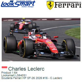 Product 1:64 | Looksmart LS64031 | Scuderia Ferrari HP SF-26 2026 #16 - C.Leclerc