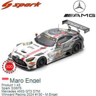 Product 1:43 | Spark SG975 | Mercedes AMG GT3 DTM | Winward Racing 2024 #130 - M.Engel