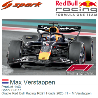 Product 1:43 | Spark S9677 | Oracle Red Bull Racing RB21 Honda 2025 #1 - M.Verstappen