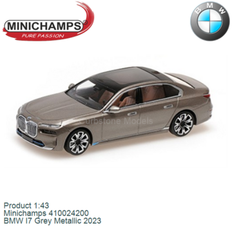Product 1:43 | Minichamps 410024200 | BMW I7 Grey Metallic 2023