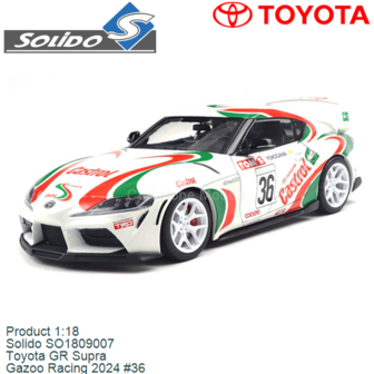 Product 1:18 | Solido SO1809007 | Toyota GR Supra | Gazoo Racing 2024 #36