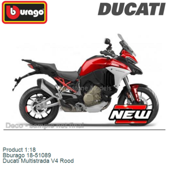 Product 1:18 | Bburago 18-51089 | Ducati Multistrada V4 Rood
