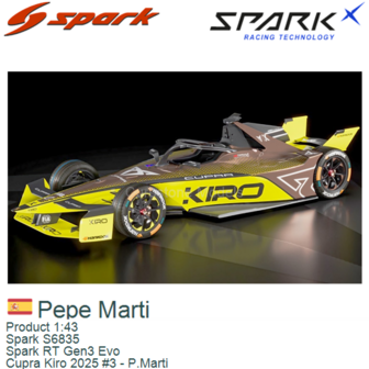 Product 1:43 | Spark S6835 | Spark RT Gen3 Evo | Cupra Kiro 2025 #3 - P.Marti