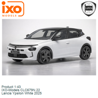 Product 1:43 | IXO-Models CLC679N.22 | Lancia Ypsilon White 2025