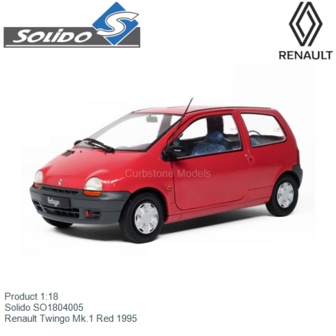 Product 1:18 | Solido SO1804005 | Renault Twingo Mk.1 Red 1995