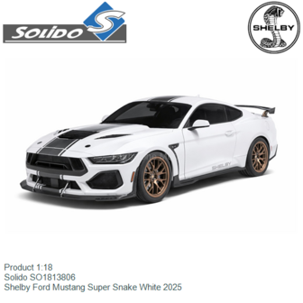 Product 1:18 | Solido SO1813806 | Shelby Ford Mustang Super Snake White 2025
