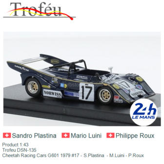 Product 1:43 | Trofeu DSN-135 | Cheetah Racing Cars G601 1979 #17 - S.Plastina  - M.Luini - P.Roux