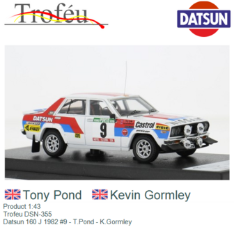 Product 1:43 | Trofeu DSN-355 | Datsun 160 J 1982 #9 - T.Pond - K.Gormley