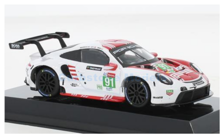 Product 1:43 | Bburago 18-38308 | Porsche 911 GT3 RSR White 2020 #91 - R.Lietz - F.Makowiecki - G.Bruni