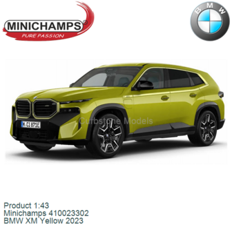 Product 1:43 | Minichamps 410023302 | BMW XM Yellow 2023