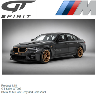 Product 1:18 | GT Spirit GT993 | BMW M M5 CS Grey and Gold 2021