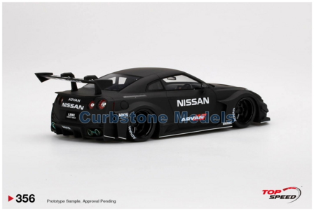 Product 1:18 | Top Speed TS0356 | Nissan 35GT-RR LB-Silhouette Ver.2 LBWK Matt Black ADVAN 2021