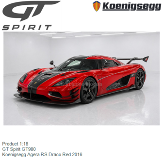 Product 1:18 | GT Spirit GT980 | Koenigsegg Agera RS Draco Red 2016