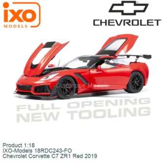 Product 1:18 | IXO-Models 18RDC243-FO | Chevrolet Corvette C7 ZR1 Red 2019