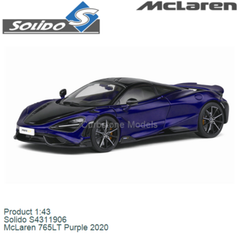 Product 1:43 | Solido S4311906 | McLaren 765LT Purple 2020