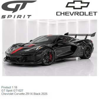 Product 1:18 | GT Spirit GT1027 | Chevrolet Corvette ZR1X Black 2025