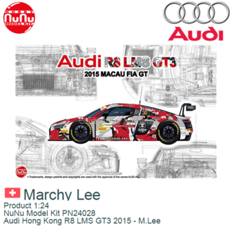 Product 1:24 | NuNu Model Kit PN24028 | Audi Hong Kong R8 LMS GT3 2015 - M.Lee