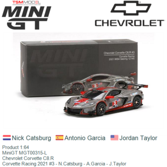 Product 1:64 | MiniGT MGT00315-L | Chevrolet Corvette C8.R | Corvette Racing 2021 #3 - N.Catsburg - A.Garcia - J.Taylor
