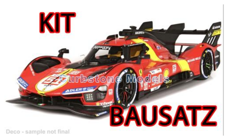 Product 1:24 | Bburago 18-26583 | Scuderia Ferrari / AF-Corse 499P  KIT 2023 #51 - J.Calado - A.Giovinazzi - A.Pier Guidi