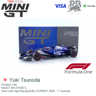 Product 1:64 | MiniGT MGT01007-L | Visa Cash App Racing Bulls VCARB01 2024 - Y.Tsunoda