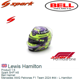 Product 1:5 | Spark 5HF145 | Bell Helmet | Mercedes AMG Petronas F1 Team 2024 #44 - L.Hamilton