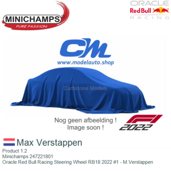 Product 1:2 | Minichamps 247221801 | Oracle Red Bull Racing Steering Wheel RB18 2022 #1 - M.Verstappen