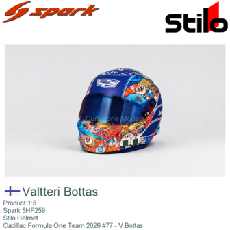 Product 1:5 | Spark 5HF259 | Stilo Helmet | Cadillac Formula One Team 2026 #77 - V.Bottas
