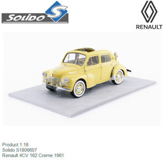 Product 1:18 | Solido S1806607 | Renault 4CV 162 Creme 1961