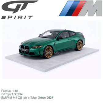 Product 1:18 | GT Spirit GT994 | BMW M M4 CS Isle of Man Green 2024