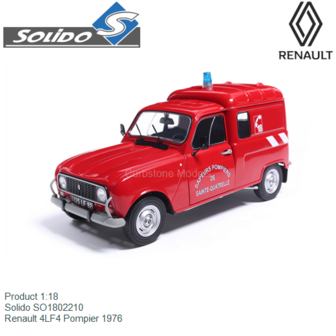 Product 1:18 | Solido SO1802210 | Renault 4LF4 Pompier 1976